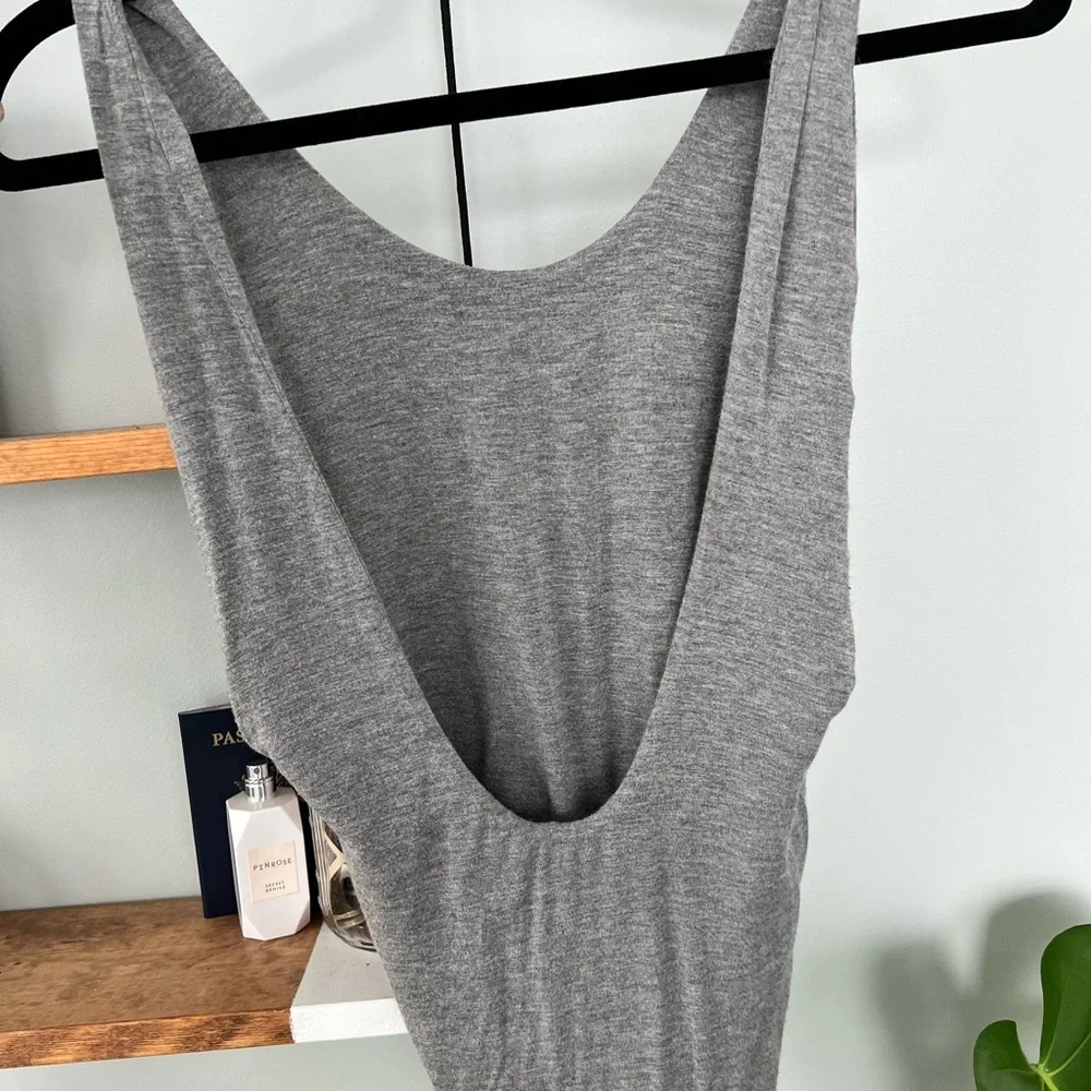 Aerie Heather Grey Low Back Bodysuit - Picture 2 of 3